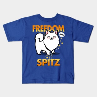 Funny Spitz Cute Kawaii Uwu Dog Punny Meme Cartoon Gift For Dog Lovers Kids T-Shirt